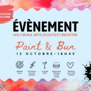 HolyBun organise le 13 octobre 2026 un évènement paint and bun.
